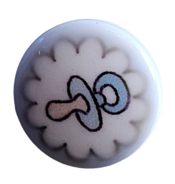 13729.jpg Knapp m/øye 11mm Lyseblå med smokk