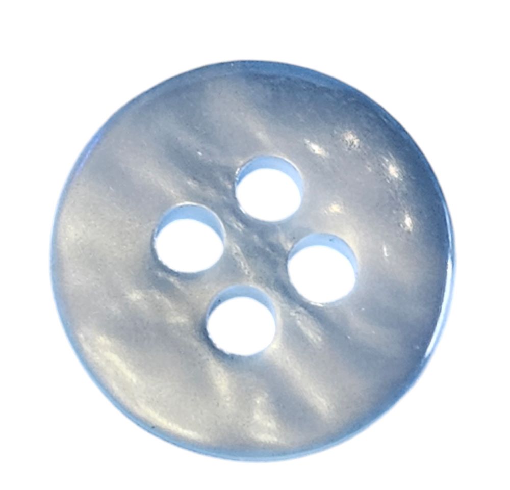 Knapp 4 hulls 13mm Lys blå - Bilde 1