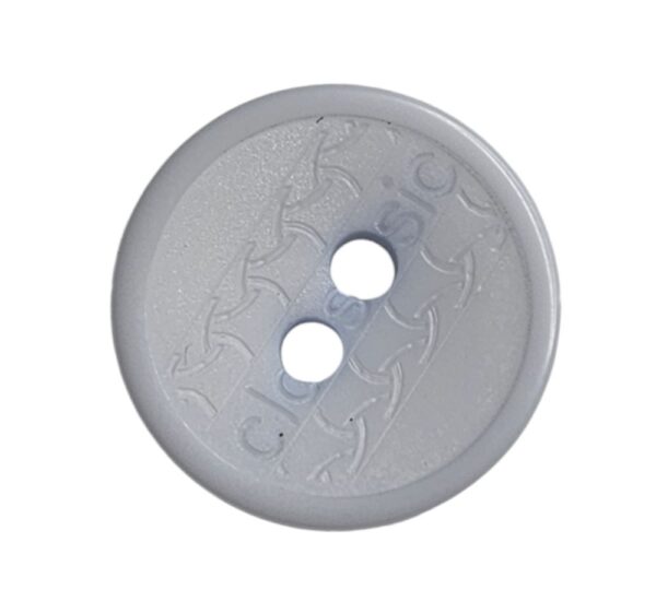 Knapp 2 hulls 13mm Lys blå