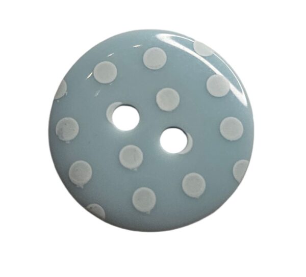 Knapp 2 hulls 15mm Lys blå