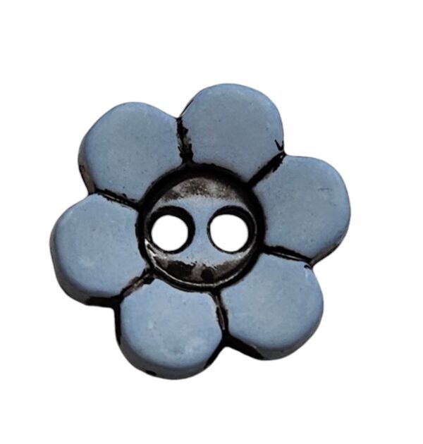 13759.jpg Knapp 2 hulls 14mm Blomst, blå