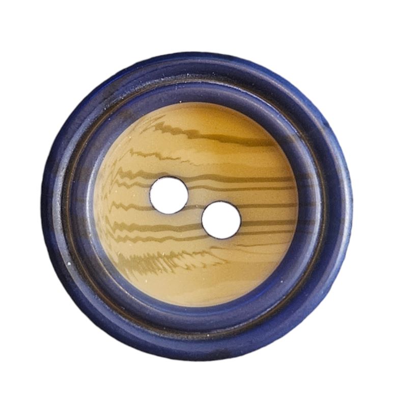 Knapp 2 hulls 15mm Blå - Bilde 1