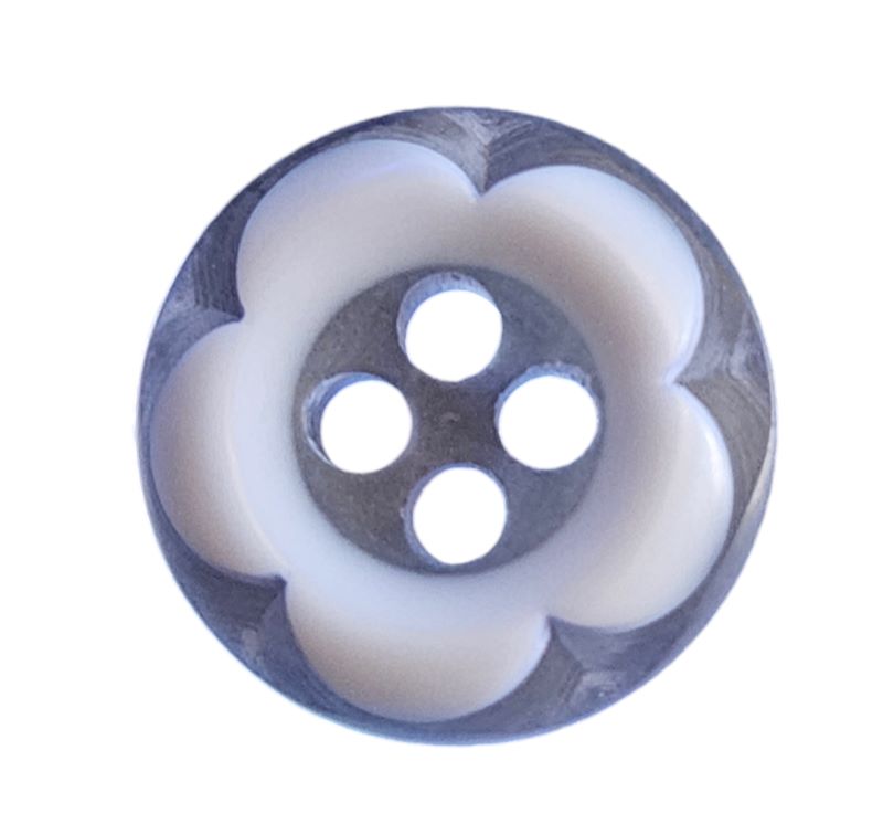 Knapp 4 hulls 13mm  Blå - Bilde 1