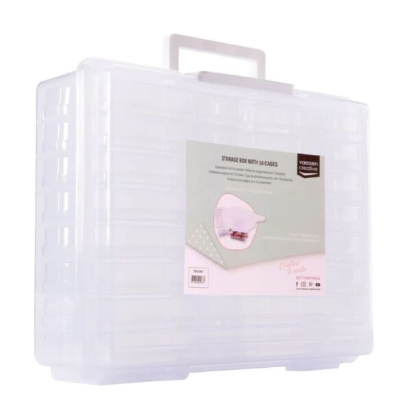 13784.jpg Vaessen Creative • Storage Box med 16 Etuier Transparent