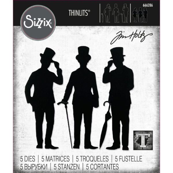 13790.jpg Sizzix • Tim Holtz Thinlits Die Set Gentlemen 5stk