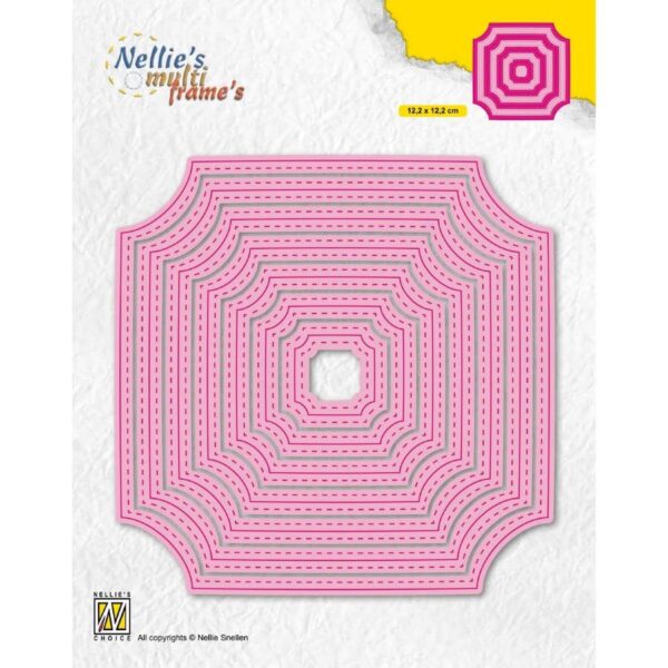 Nellie's Choice • Multi Frame Dies Stitched Cornerless Squares