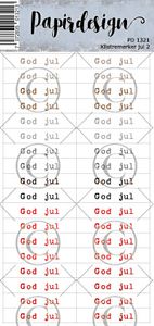 Papirdesign Klistremerker - Jul 2