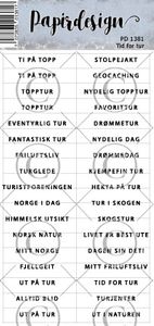 Papirdesign Klistremerker - Tid for tur