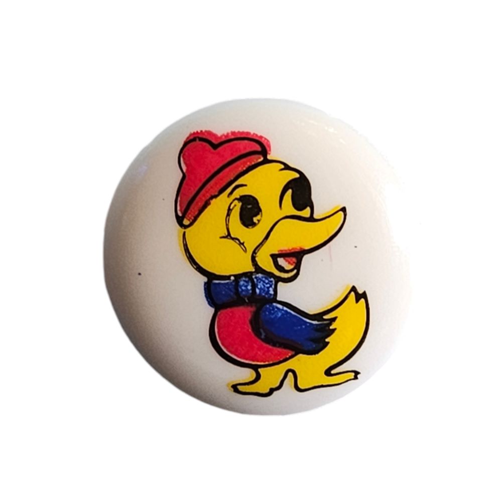 Knapp,  m/ring 13mm Hvit/and - Bilde 1