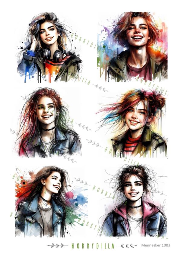 Motivark Mennesker 1003 M Tøffe jenter