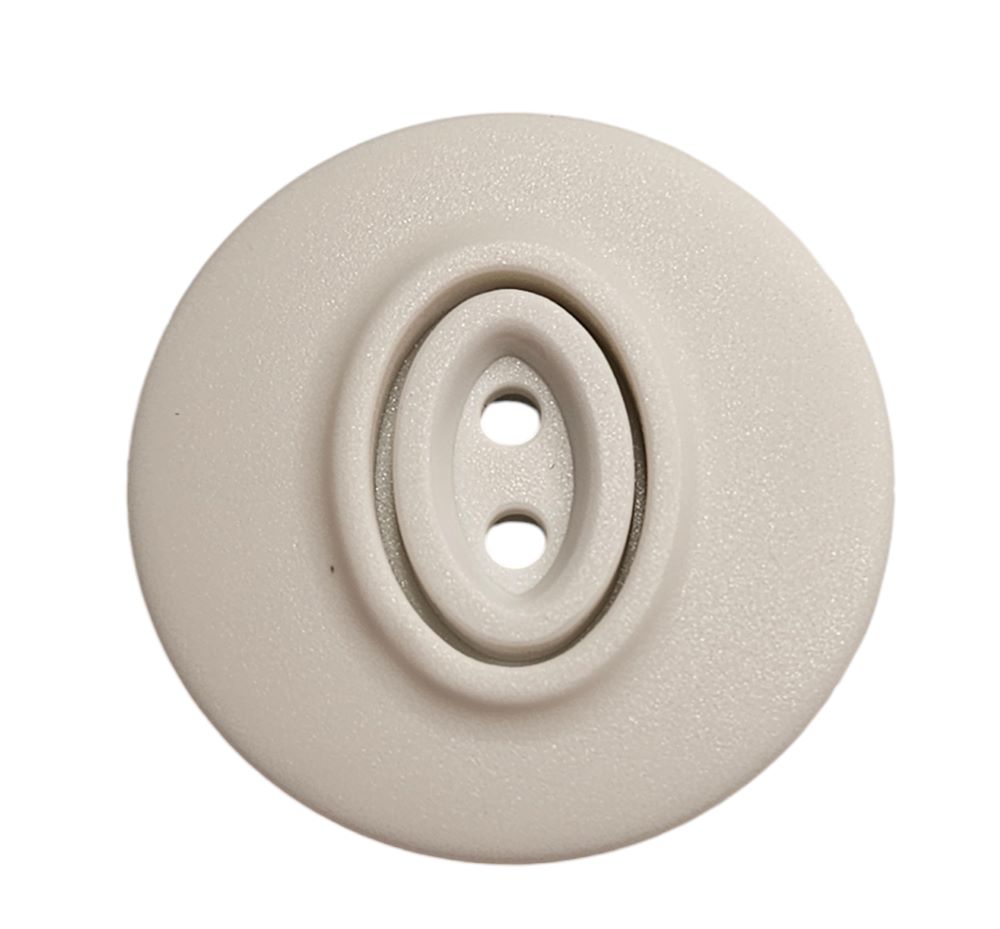 Knapp, 2 hulls, 30mm Hvit - Bilde 1