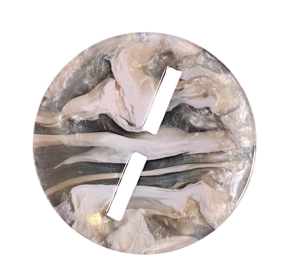 Knapp 2 hulls 25mm Lysegrå - Bilde 1