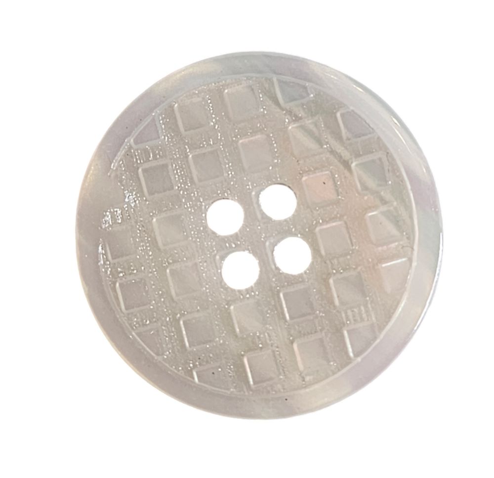 Knapp, 4 hulls 15mm Hvit - Bilde 1