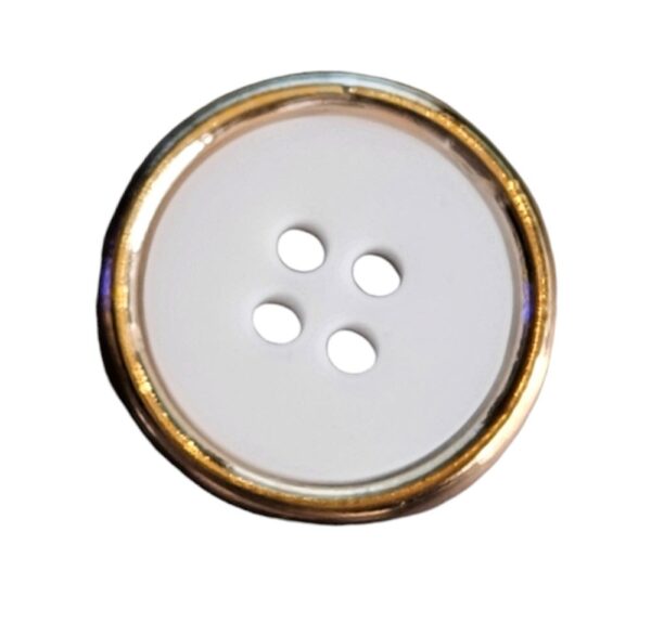 13974.jpg Knapp, 25mm 4 hulls Hvit