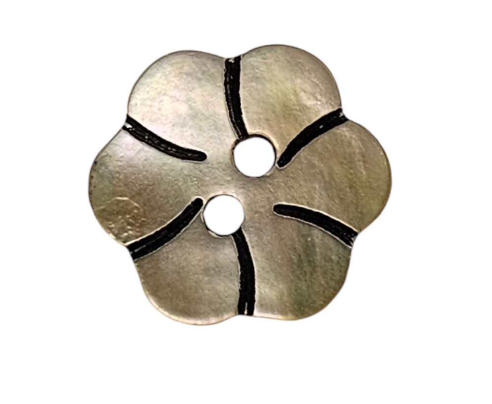 Knapp 2 hulls 13mm, Perlemor - Bilde 1