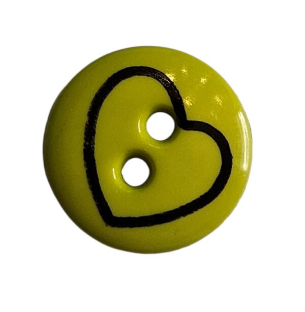 14027.jpg Knapp, 2 hulls 13mm, Grønn