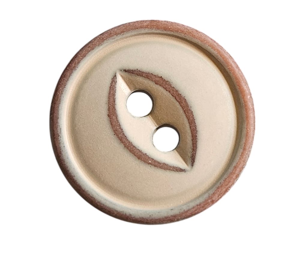 Knapp  2 hulls, 20mm Oliven - Bilde 1