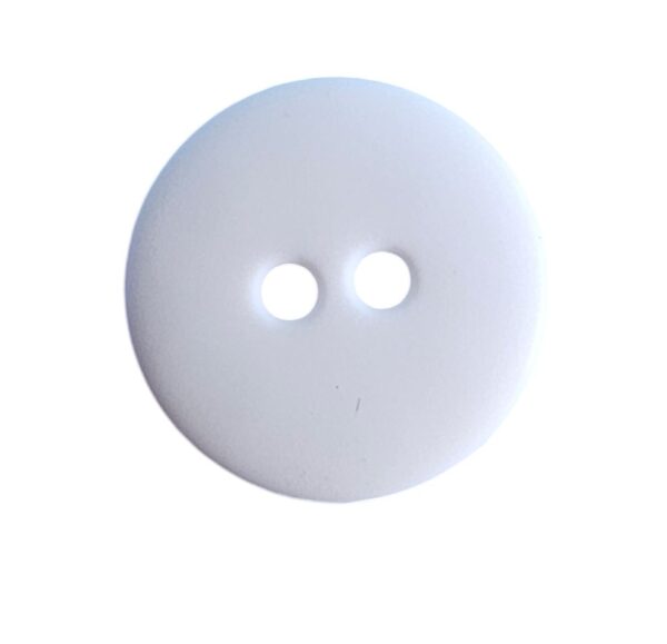 14066.jpg Knapp, 2 hulls 15mm, Hvit