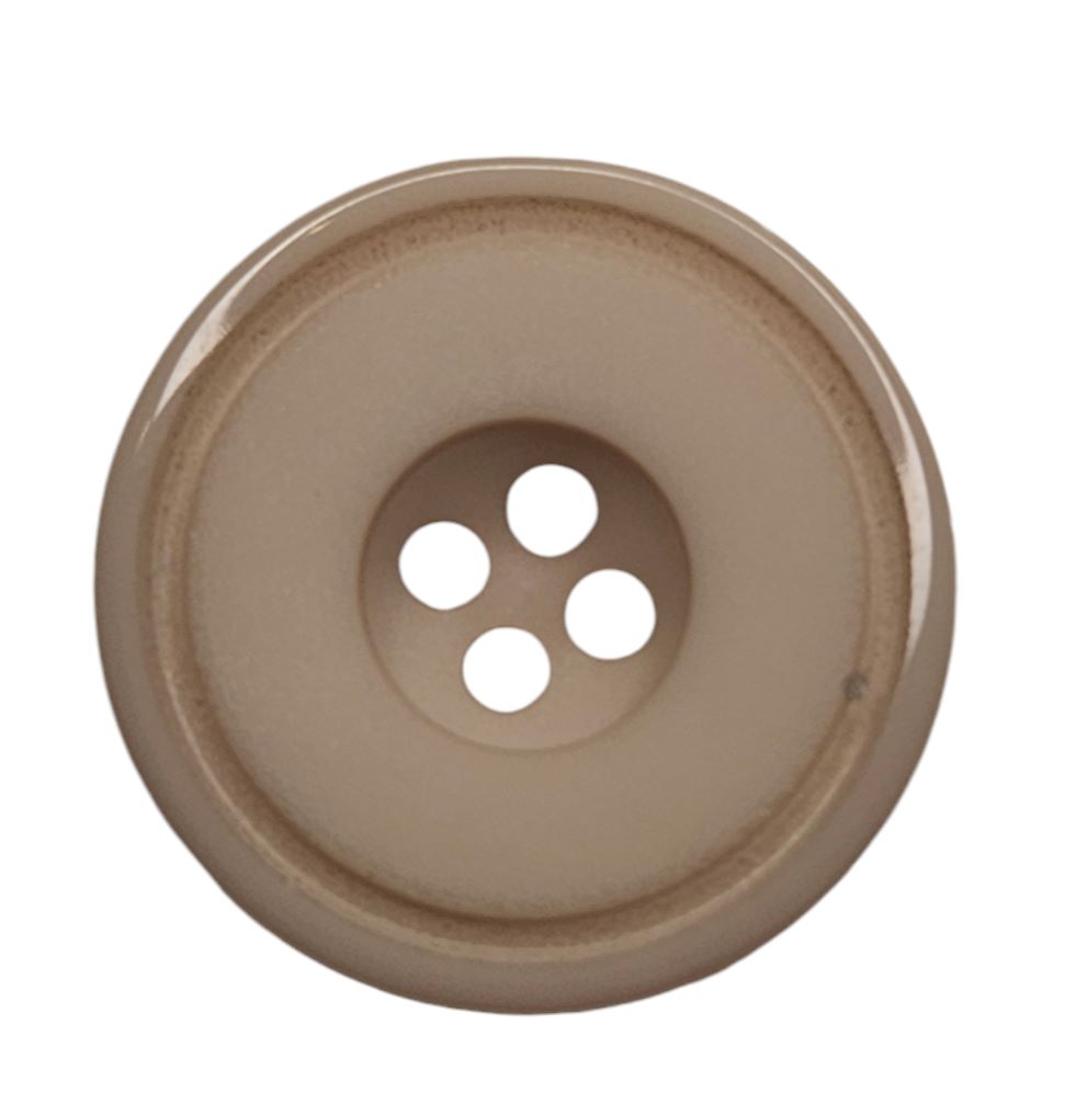 Knapp, 4 hulls 15mm, Beige - Bilde 1