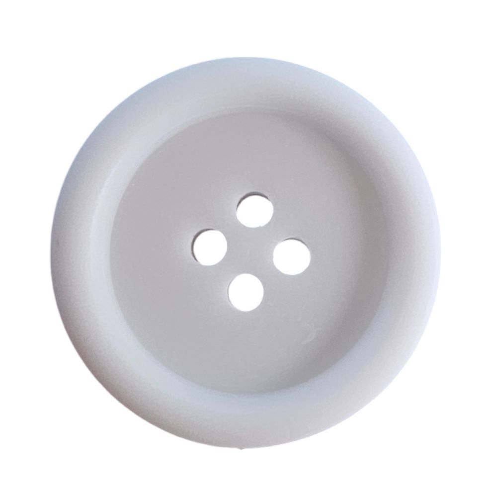 Knapp, 4 hulls 25mm,  Hvit - Bilde 1