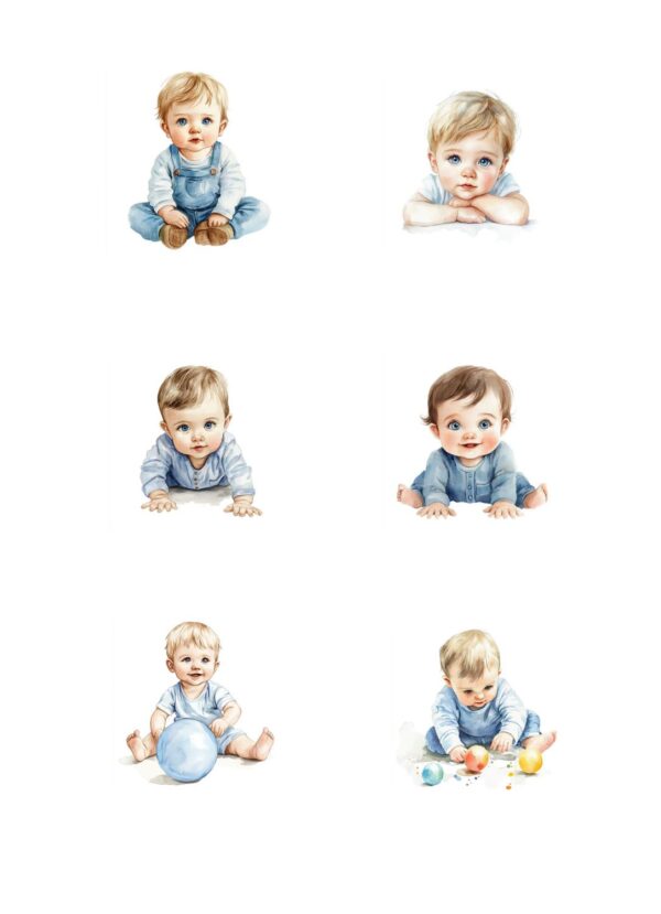 14166.jpg Reprint Baby Boy- A4 klippeark