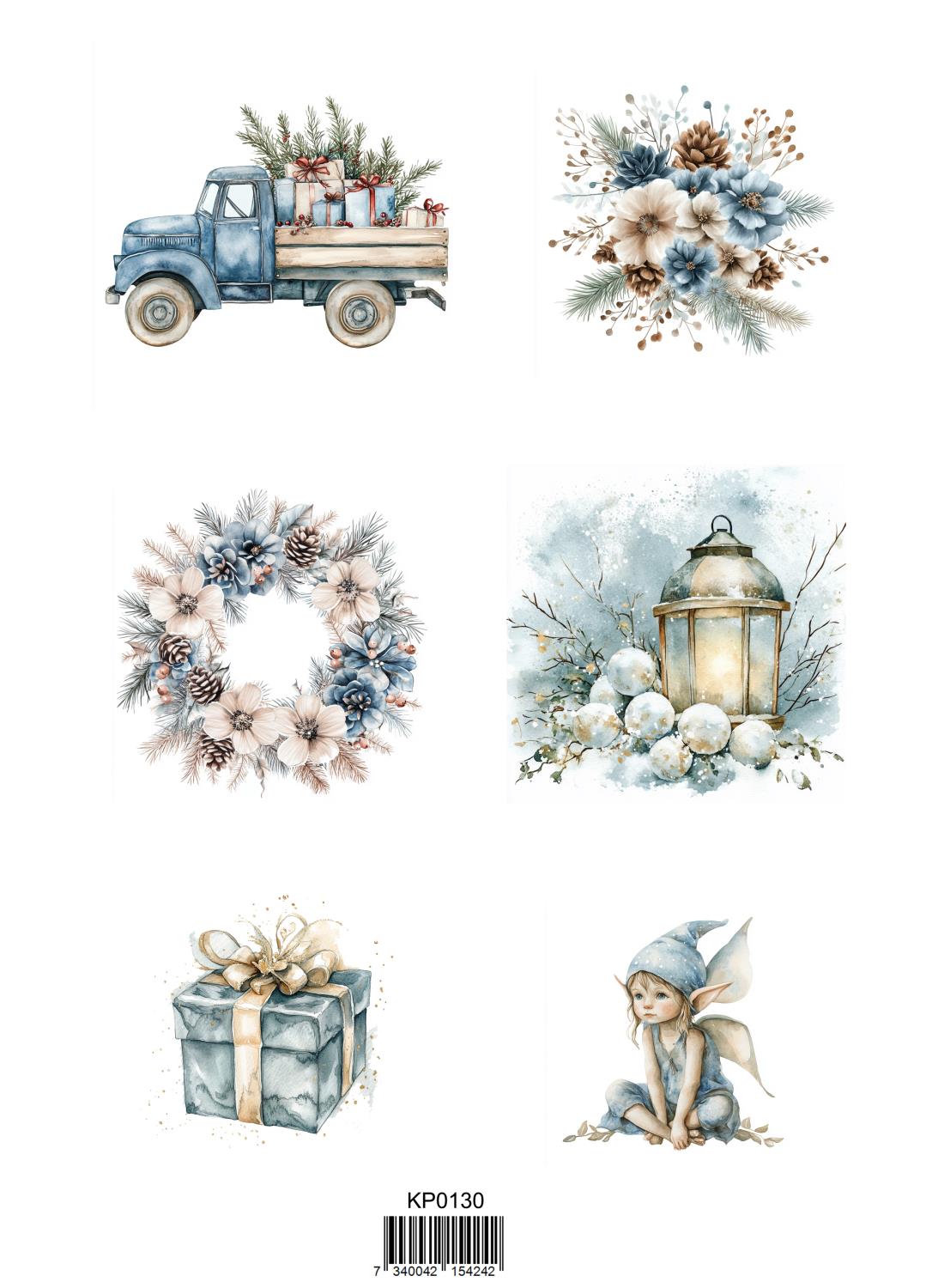 Reprint - Winter Vibes 2, A4 klippeark - Bilde 1