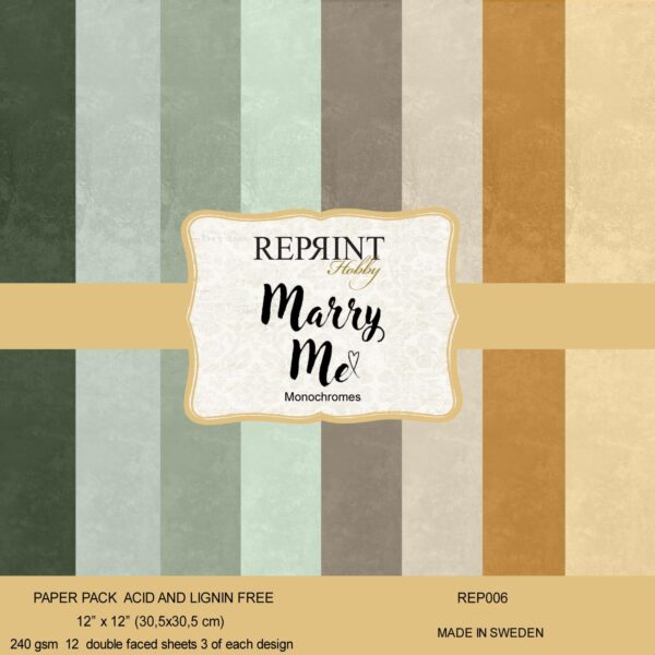 Reprint - Marry Me Monochromes 12x12 Blokk