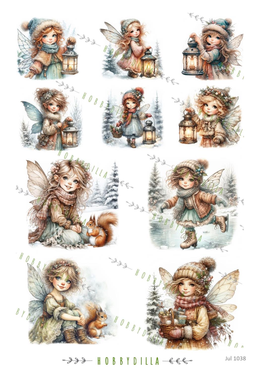 Motivark A4 Jul 1038 Vinter feer M - Bilde 1