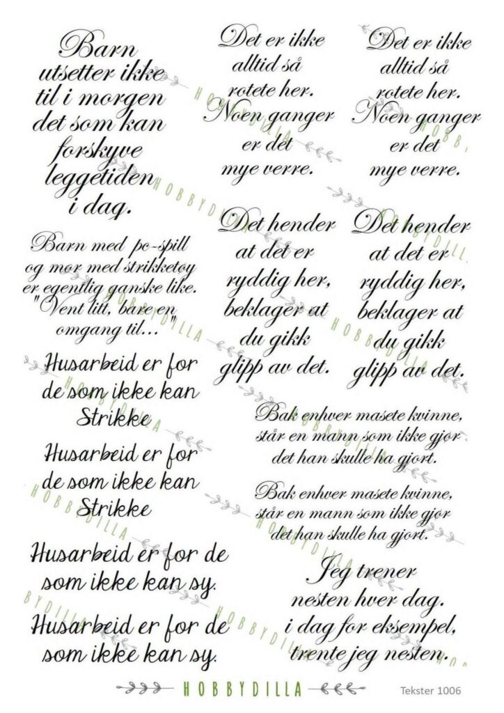 Rispapir A4 Tekster 1006 Humor - Mørk Brun