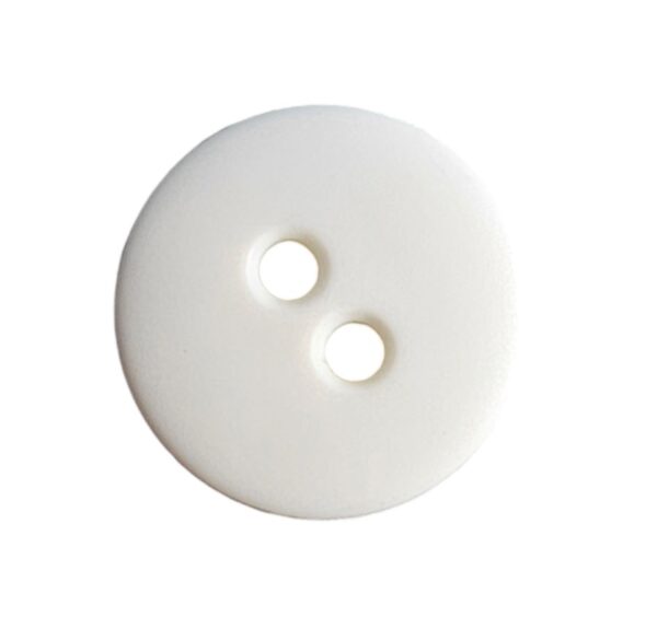 14267.jpg Knapp, 2 hulls 13mm, Hvit