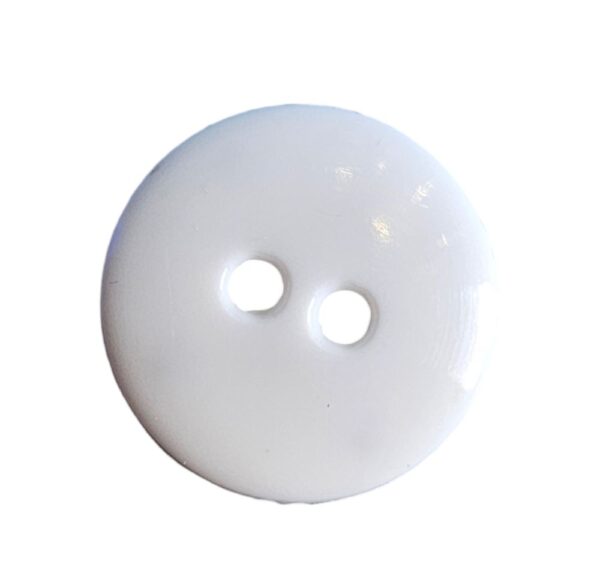 14269.jpg Knapp, 2 hulls 14mm, Hvit