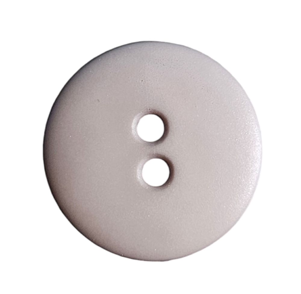 Knapp, 2 hulls 18mm, Lys Grå - Bilde 1