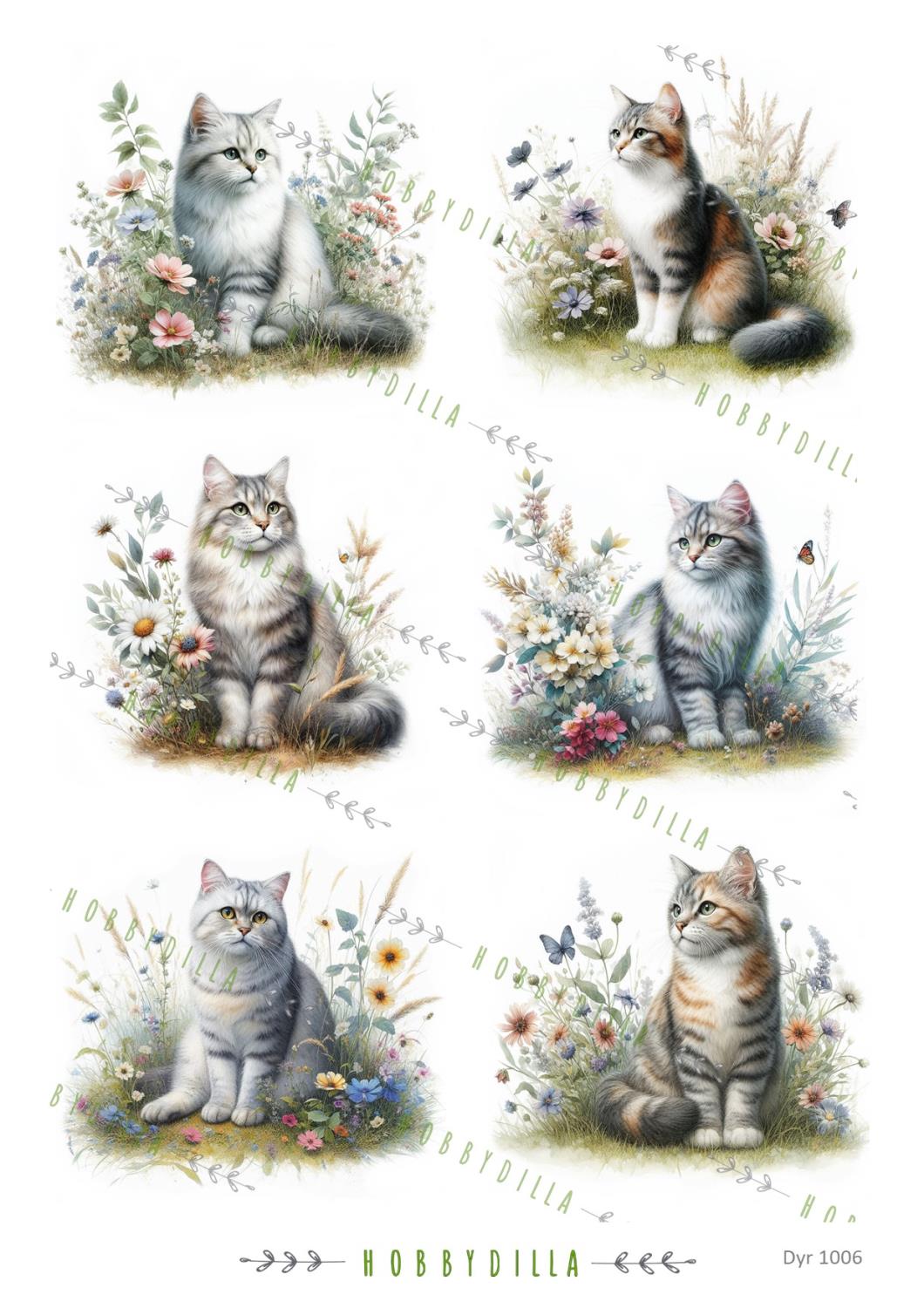 Motivark Dyr 1006 Katter M - Bilde 1