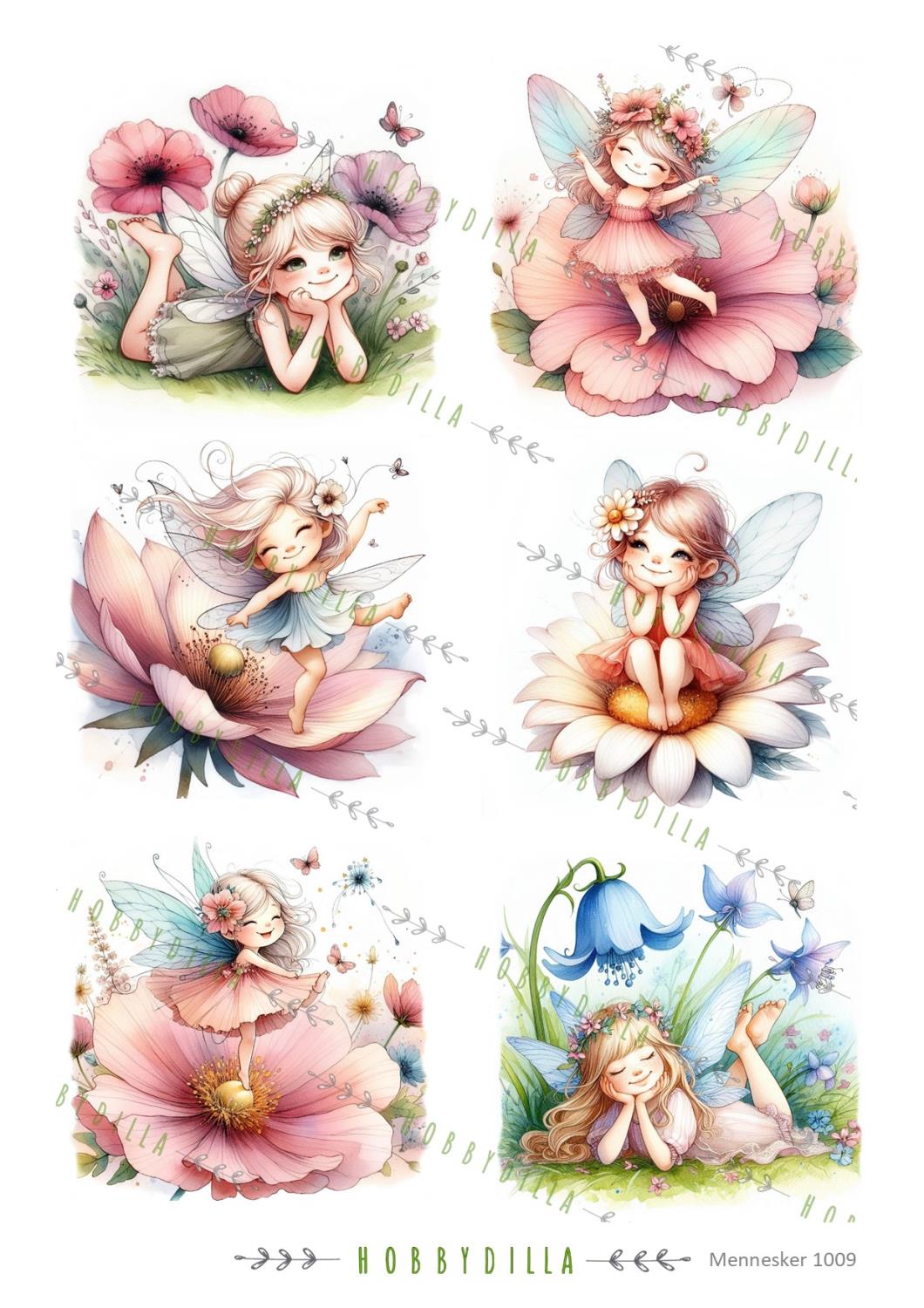 Motivark Eventyr 1009 M Søte feer. - Bilde 1