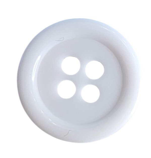 14400.jpg Knapp, 4 hulls 14mm, Hvit