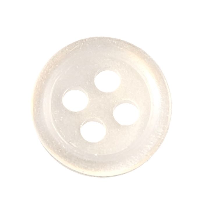 Knapp, 4 hulls 11mm,  Hvit - Bilde 1
