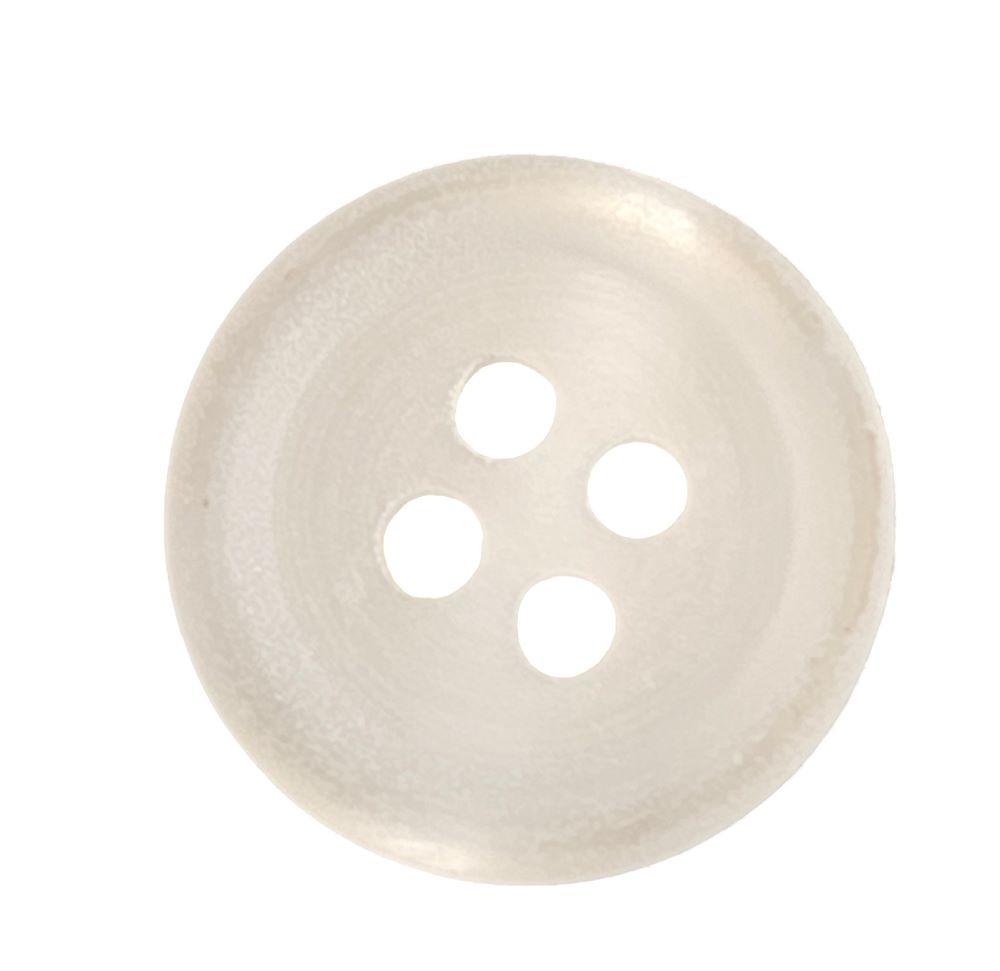 Knapp, 4 hulls 13mm,  Hvit - Bilde 1