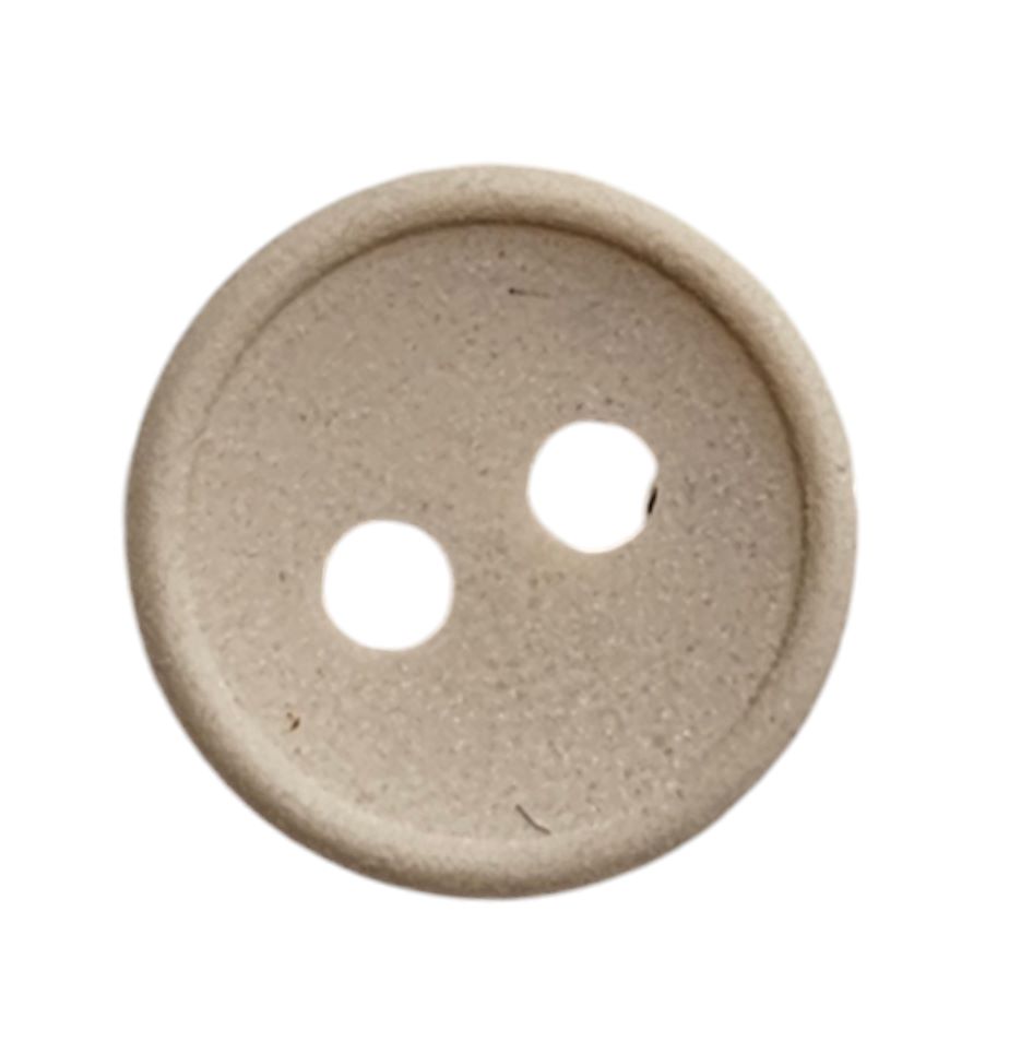 Knapp, 2 hulls 11mm, hvit - Bilde 1