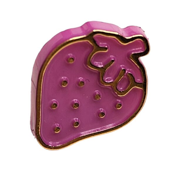 14443.jpg Knapp, 15mm Jordbær, Lys lilla