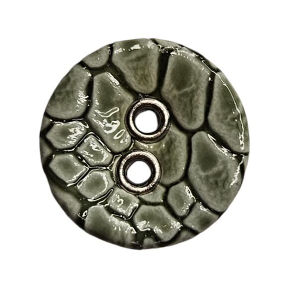 14446.jpg Knapp 2 hulls eyelet 15mm, Grønn