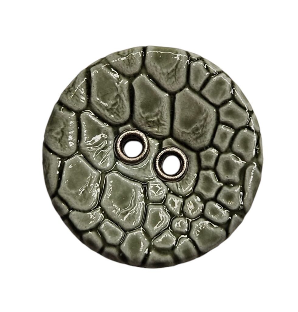 Knapp 2 hulls eyelet 20mm, Grønn