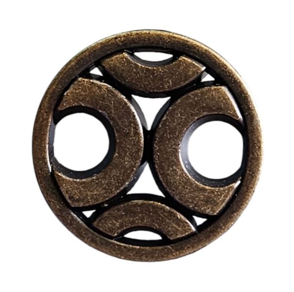 14459.jpg Knapp m/ring Metall 10mm Messing