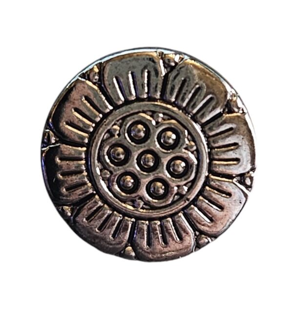 14470.jpg Knapp 2 hulls Sølvknapp 13mm