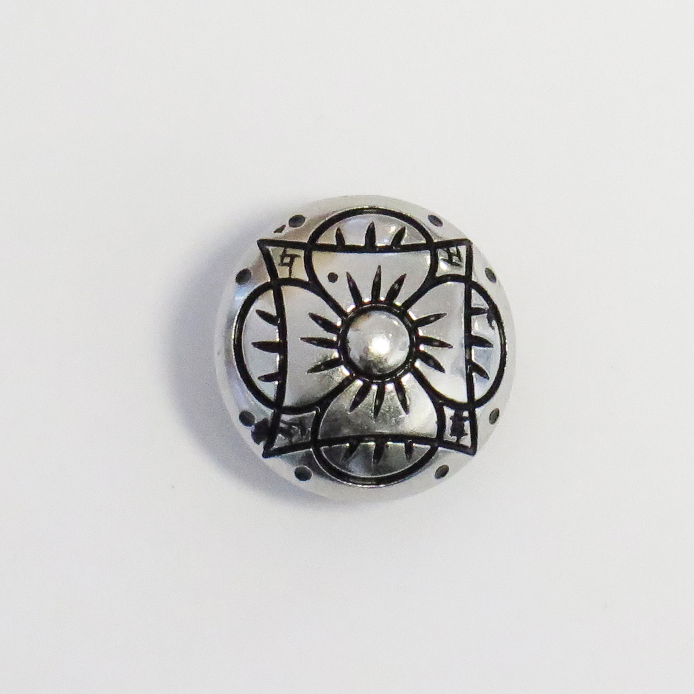Tinnknapp Ulvik Blomst 22mm - Bilde 1