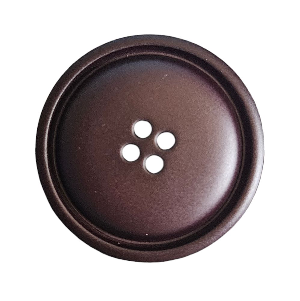Knapp, 4 hulls 25mm, Brun - Bilde 1