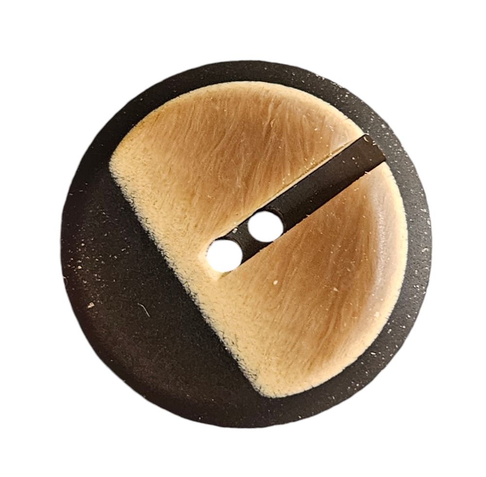 Knapp, 2 hulls 18mm, Brun - Bilde 1