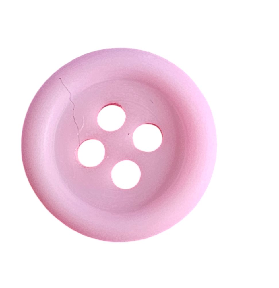 Knapp  4 hulls, 13mm Rosa - Bilde 1