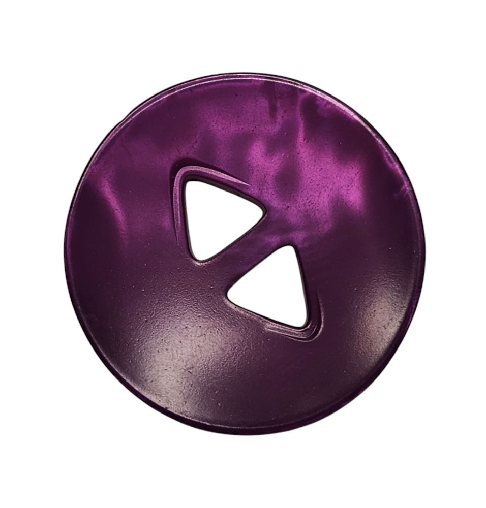 Knapp, 2 hulls 34mm, Mørkelilla - Bilde 1