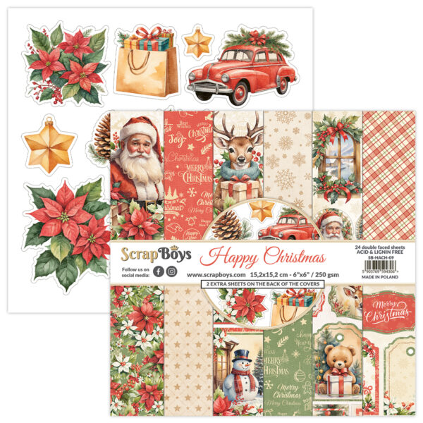 ScrapBoys Happy Christmas SB-HACH-09  6x6 Blokk