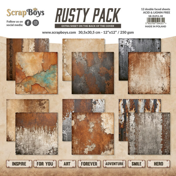 ScrapBoys Rusty Pack SB-RUPA-08 12x12 Blokk